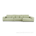 L shape 4 seater italian style leather sofa